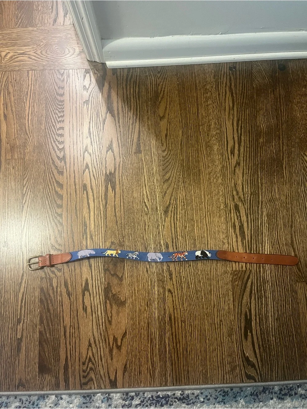 Smathers and Branson Youth Zoo Animal Needlepoint Belt